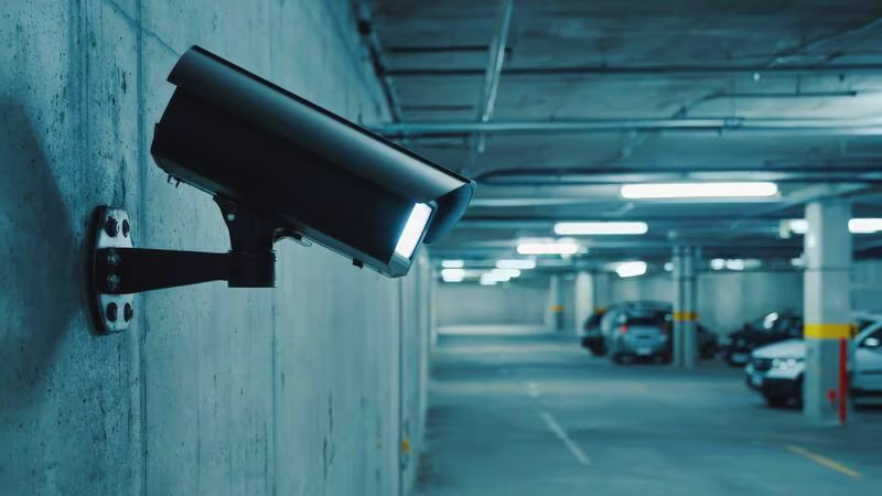 Parking lot surveillance with smart camera coverage